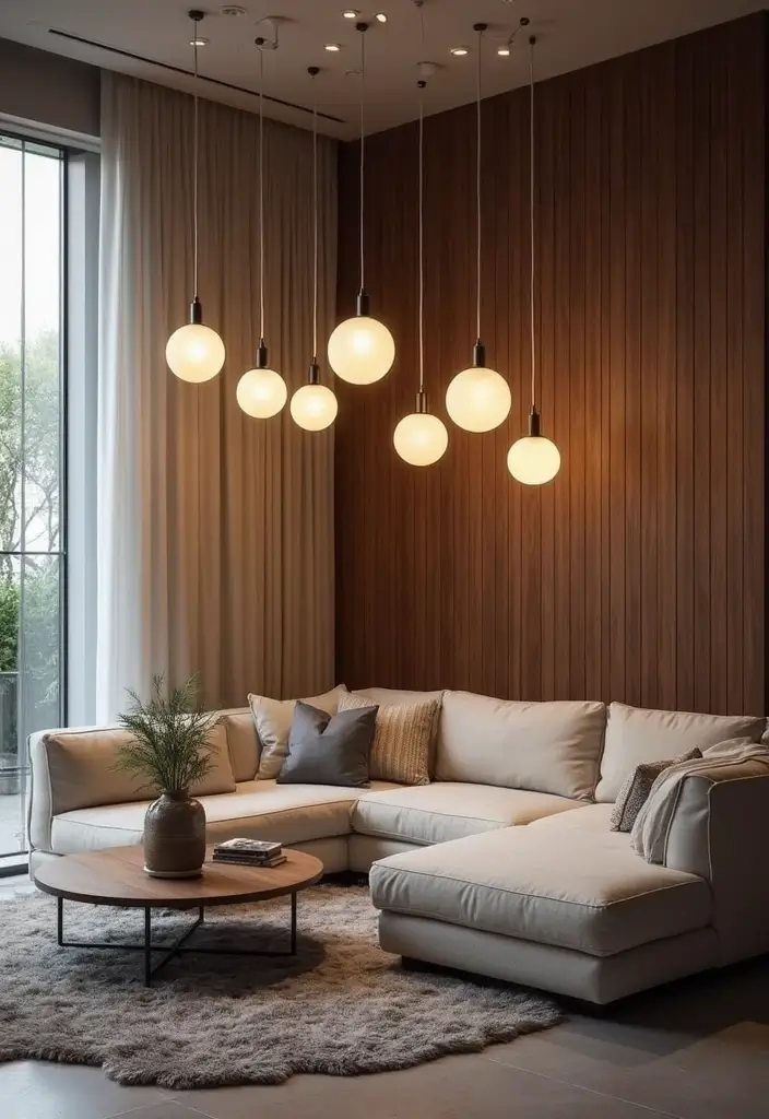 25 Modern Lighting Design Living Room Ideas That Brighten Your Space - 21. Modular Lighting Systems