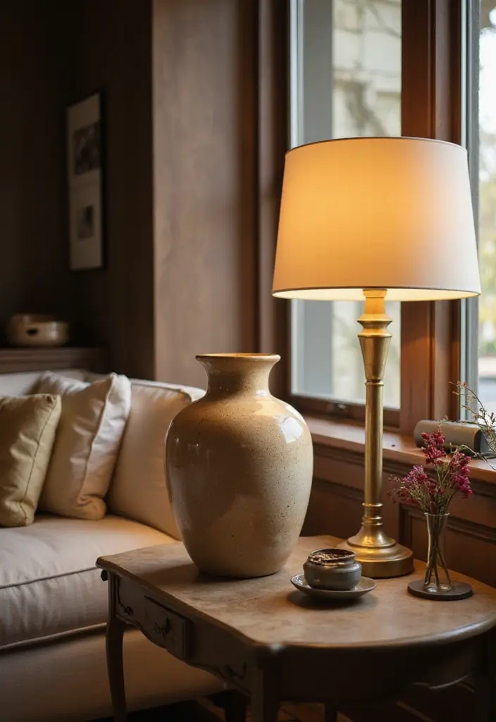 25 Modern Lighting Design Living Room Ideas That Brighten Your Space - 6. Handcrafted Ceramic Lamps