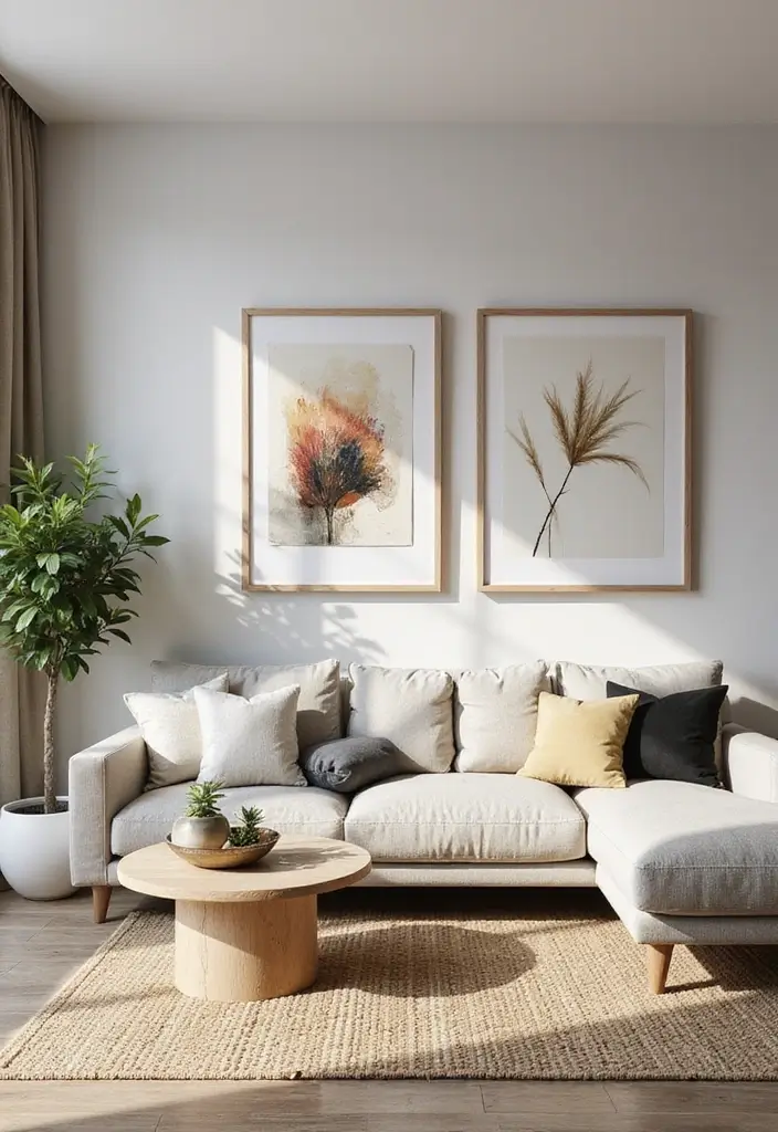 27 Art Wall Living Room Ideas That Feel Creative and Expressive - 20. Reflective Surfaces and Art