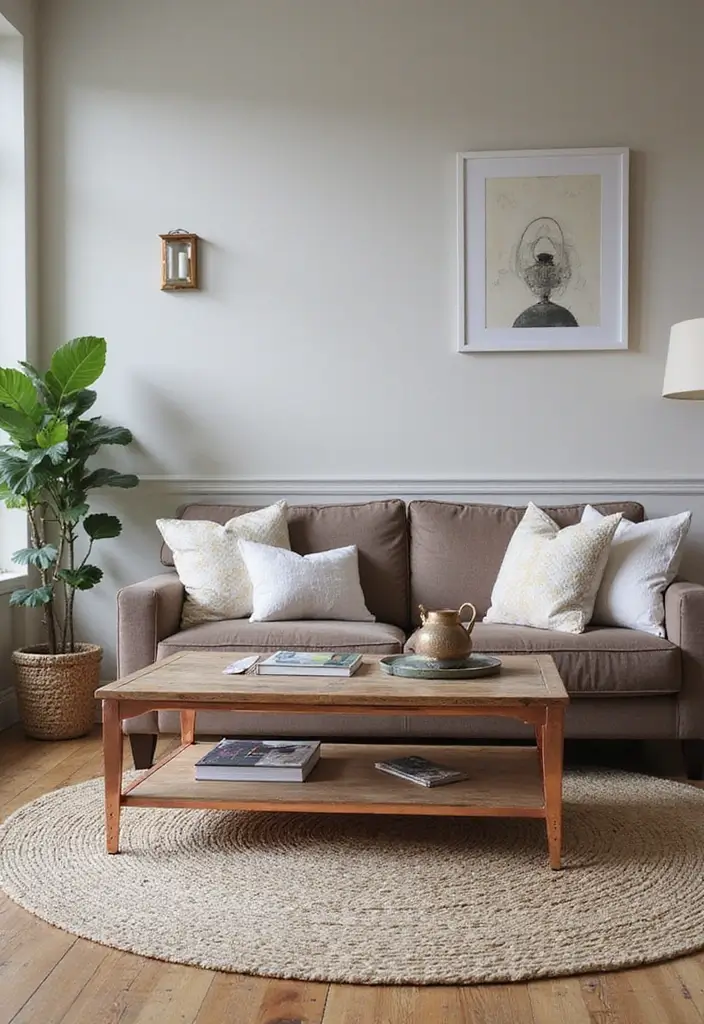 27 Blue and Copper Living Room Ideas That Feel Chic and Unique - 14. Mixed Material Furniture