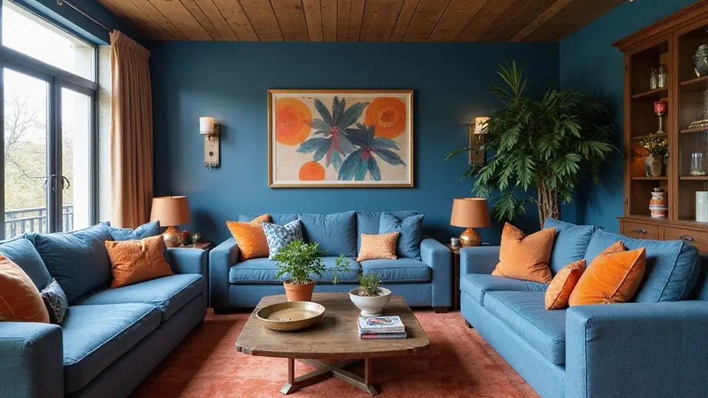 27 Blue and Copper Living Room Ideas That Feel Chic and Unique