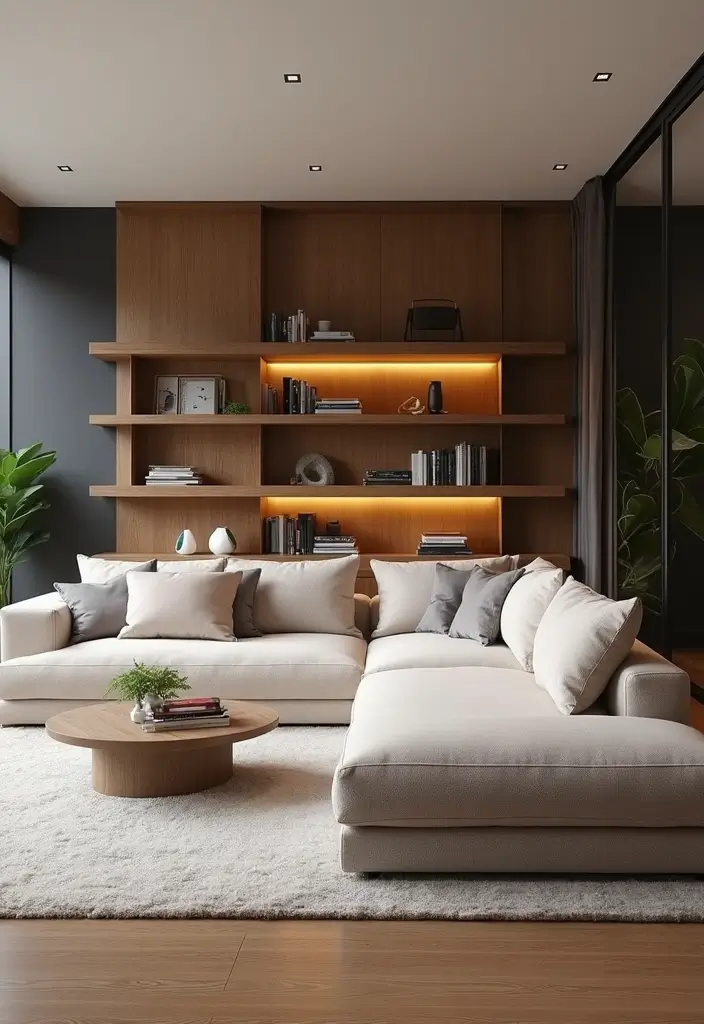 27 Built In Seating Living Room Ideas That Feel Smart and Cozy - 4. L-Shaped Sofa Integration
