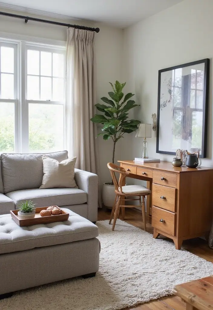 27 Cozy Country Living Room Ideas That Feel Inviting and Timeless - 22. Multifunctional Spaces