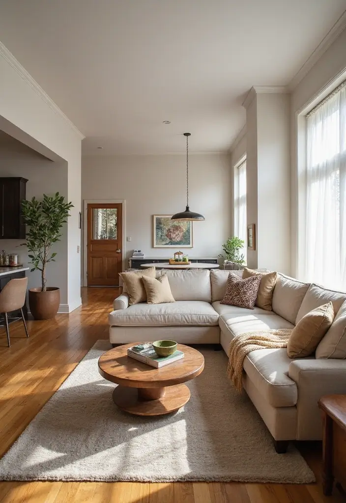 27 Cozy Country Living Room Ideas That Feel Inviting and Timeless - 25. Create Flow Between Spaces