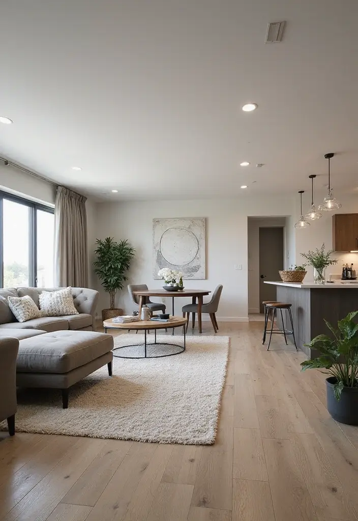 27 Double Wide Living Room Ideas That Feel Spacious and Comfortable - 2. Open Concept Layout