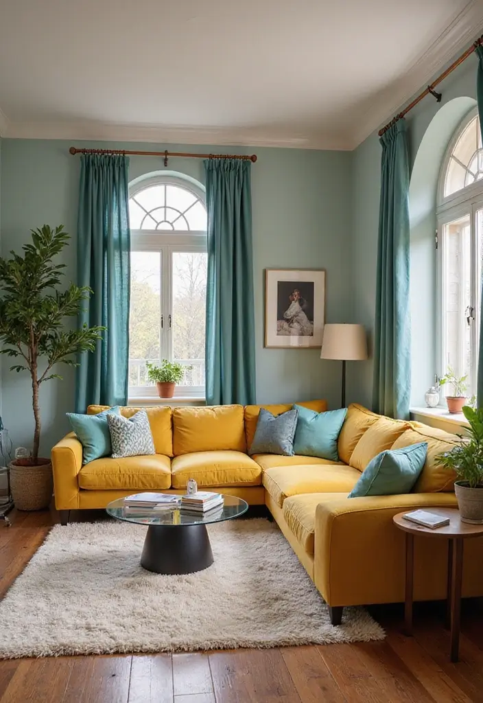 27 Double Wide Living Room Ideas That Feel Spacious and Comfortable - 22. Definition with Color