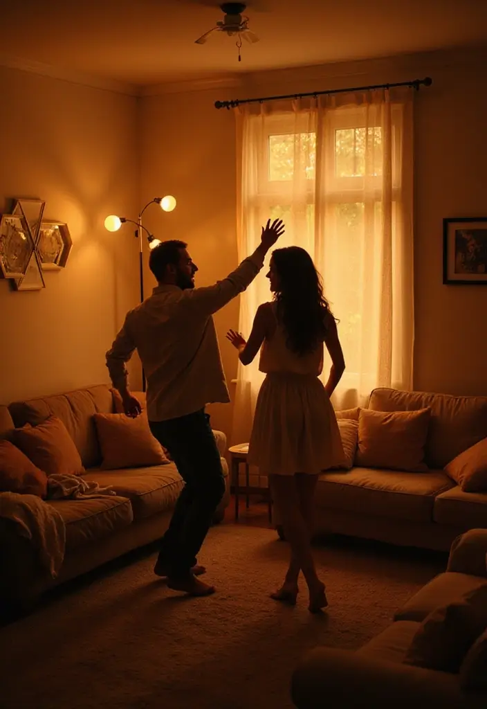 27 Living Room Date Night Ideas That Feel Romantic and Cozy - 19. Dance Night