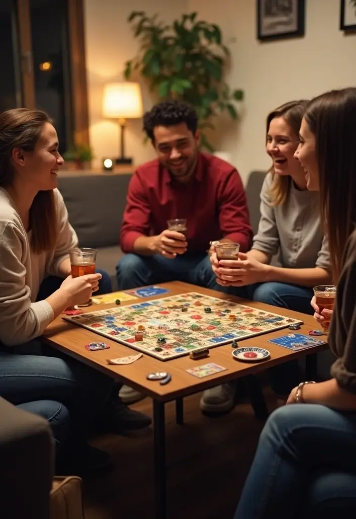 27 Living Room Date Night Ideas That Feel Romantic and Cozy - 4. Game Night Extravaganza