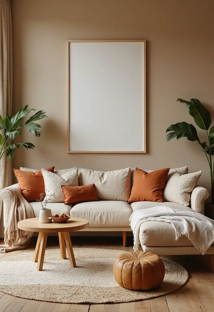 27 Living Room Olive Green Ideas That Feel Earthy and Peaceful - 7. Green and Earthy Color Palette