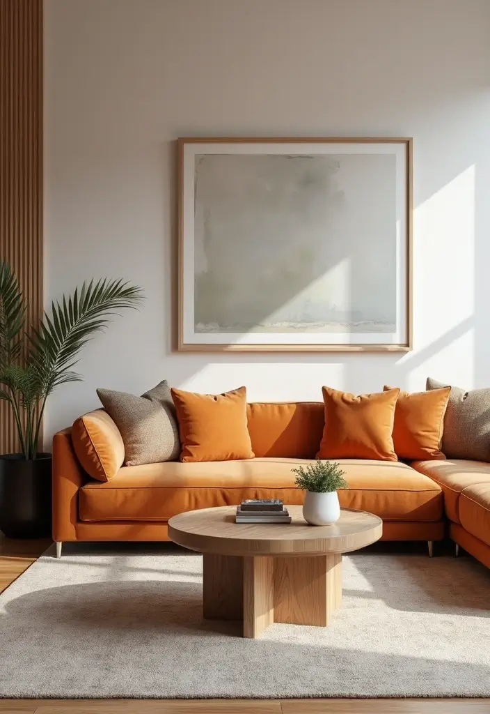27 Modern Apartment Living Room Ideas That Feel Sleek and Compact - 10. Statement Furniture Pieces
