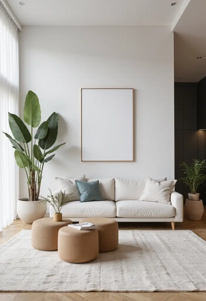 27 Modern Apartment Living Room Ideas That Feel Sleek and Compact - 2. Minimalist Decor for a Sleek Look