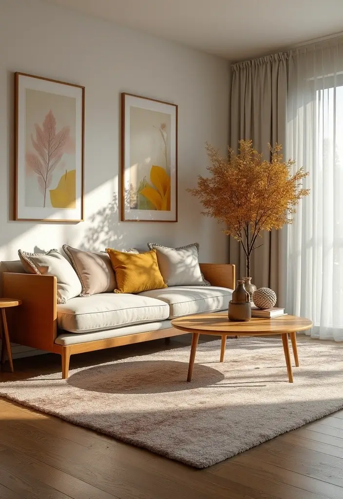27 Modern Apartment Living Room Ideas That Feel Sleek and Compact - 27. Seasonal Decor Changes