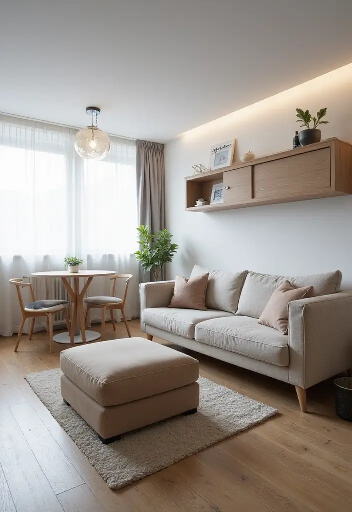 27 Modern Apartment Living Room Ideas That Feel Sleek and Compact - 4. Multi-Functional Furniture