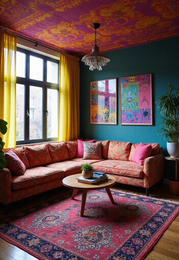 27 Neon Living Room Aesthetic Ideas That Feel Bold and Trendy - 13. Neon Patterns