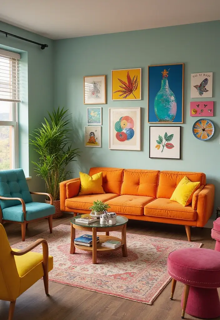 27 Sims 4 Living Room Ideas No CC That Look Realistic and Creative - 13. Artistic Expression