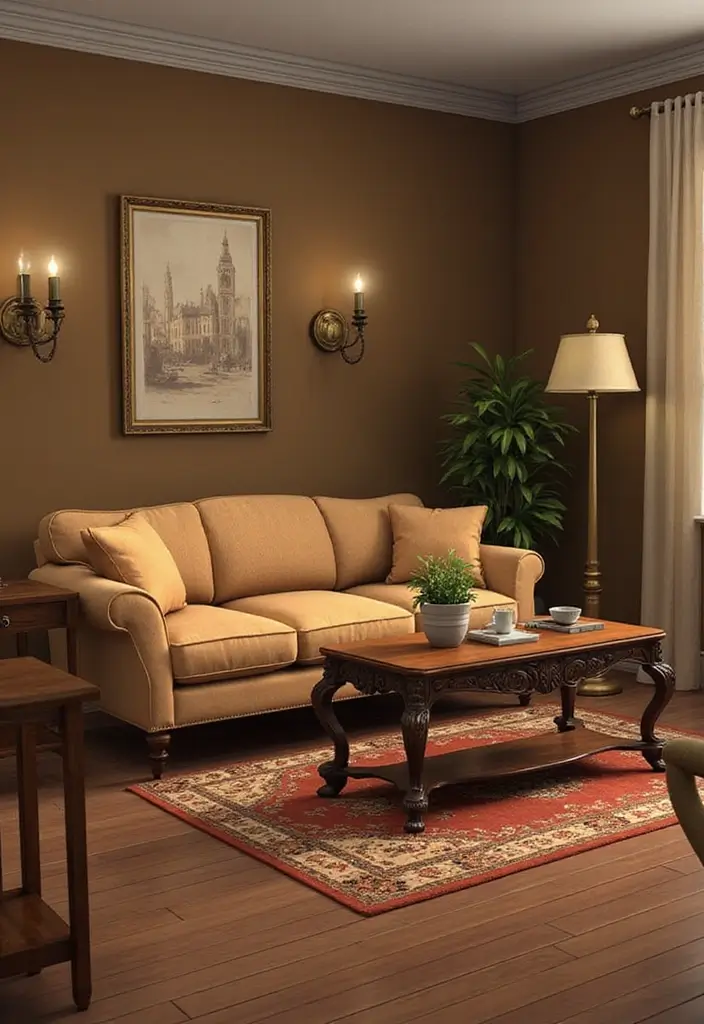 27 Sims 4 Living Room Ideas No CC That Look Realistic and Creative - 26. Traditional Comfort