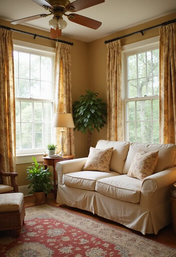 27 Tan Living Room Ideas That Feel Earthy and Inviting - 14. Cottage Style Charm