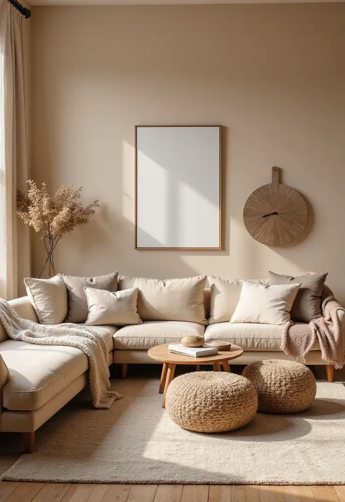 27 Tan Living Room Ideas That Feel Earthy and Inviting - 5. Warm Color Palettes