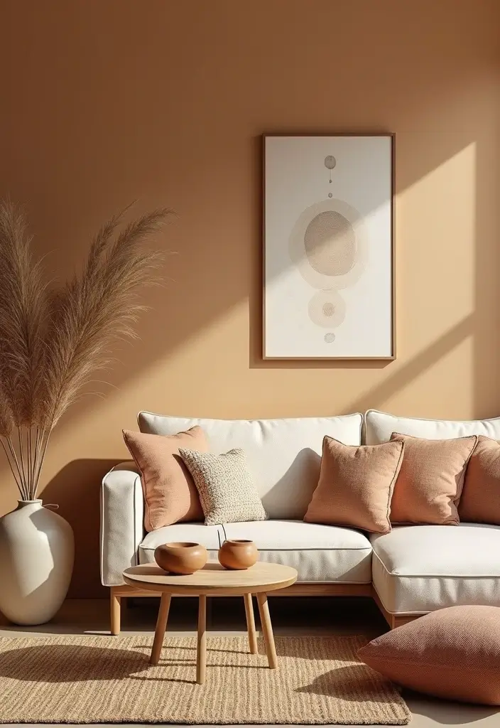 27 Tan Living Room Ideas That Feel Earthy and Inviting - 7. Artisan Decor Pieces