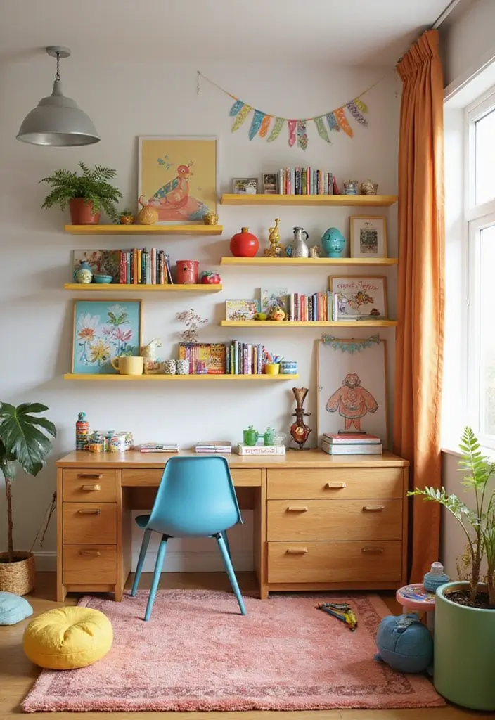 27 Toca Boca Living Room Ideas Mansion That Feel Creative and Playful - 27. Crafty Display Shelves