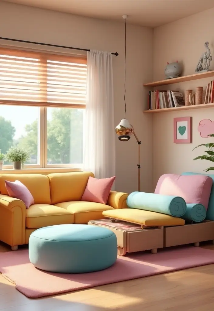 27 Toca Boca Living Room Ideas Mansion That Feel Creative and Playful - 8. Multi-Functional Furniture