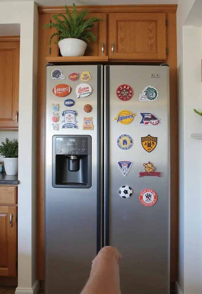 28 Boy Living Room Ideas That Feel Cool and Playful - 26. Themed Fridge Magnets