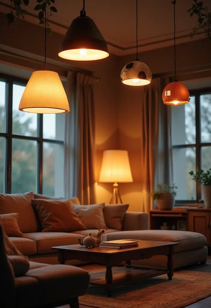 28 Boy Living Room Ideas That Feel Cool and Playful - 5. Playful Lighting Fixtures