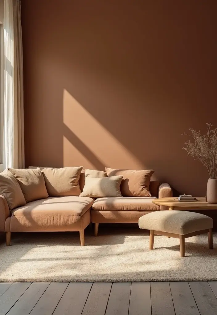 28 Brown Walls Living Room Decor Ideas That Feel Warm and Stylish - 21. Multifunctional Spaces