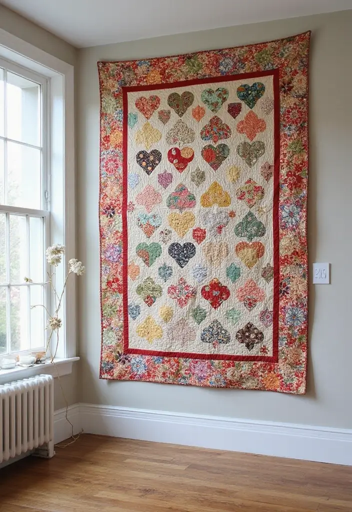 28 DIY Artwork for Living Room Ideas That Add Personal Touches - 21. Quilted Wall Hangings