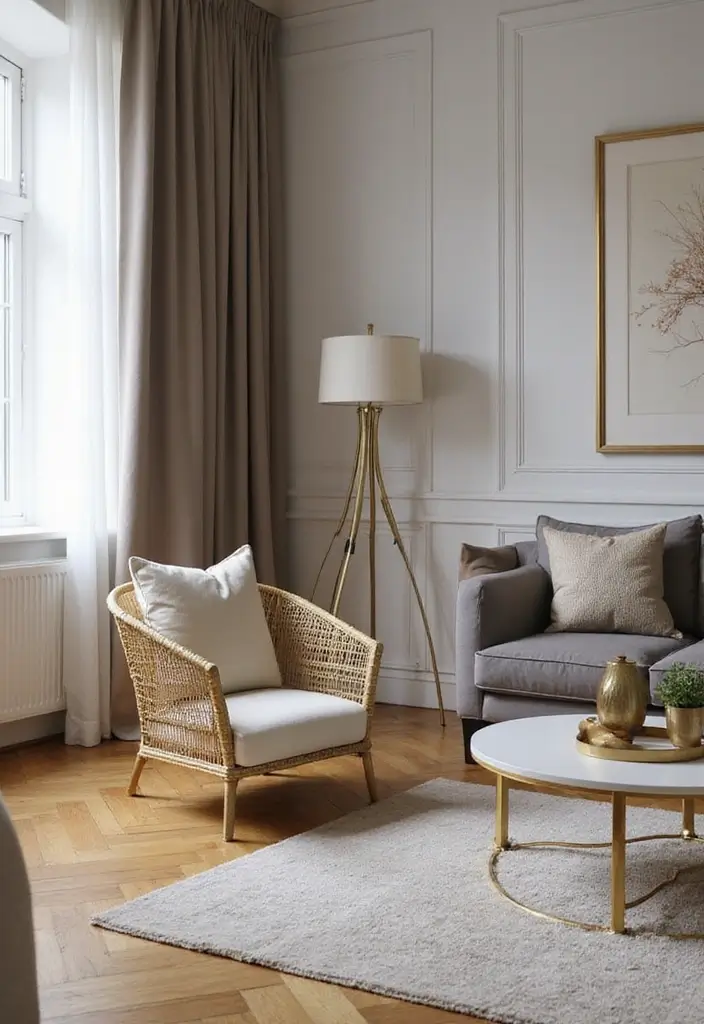 28 Gold Accent Living Room Ideas That Add Shine and Glamour - 8. Gold Accent Chairs