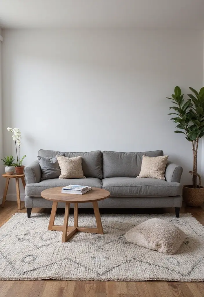 28 Grey Couch Boho Living Room Ideas That Feel Calm and Eclectic - 6. Eclectic Area Rugs