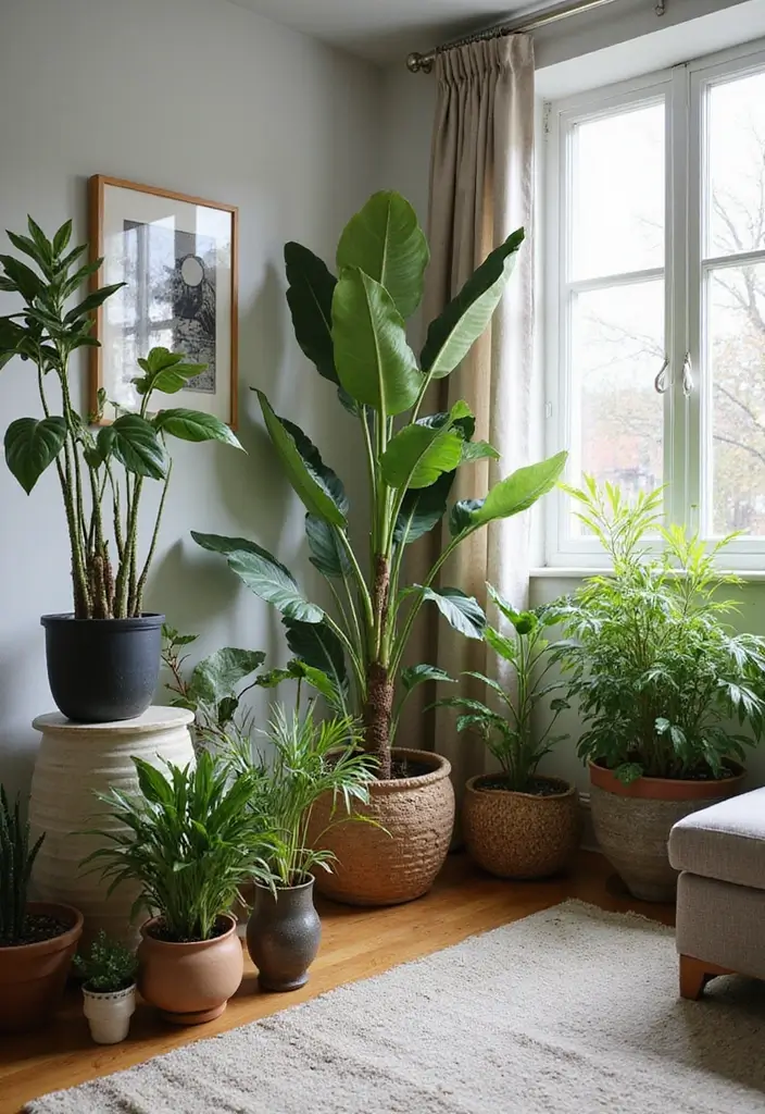 28 Kelly Wearstler Living Room Ideas That Feel Artistic and Glamorous - 18. Incorporating Nature