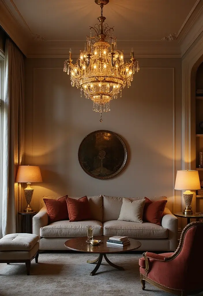 28 Kelly Wearstler Living Room Ideas That Feel Artistic and Glamorous - 2. Unique Lighting Fixtures