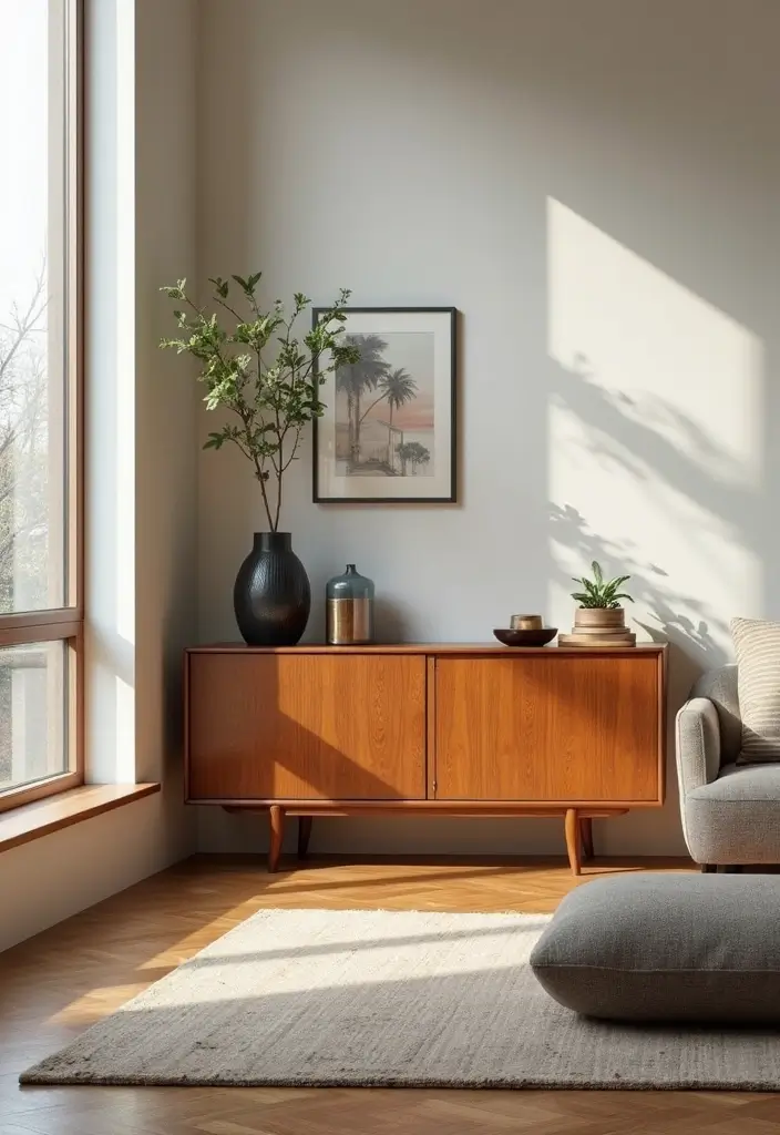 28 Living Room Cabinet Ideas That Add Storage and Style - 14. Slim Cabinets for Tight Spaces