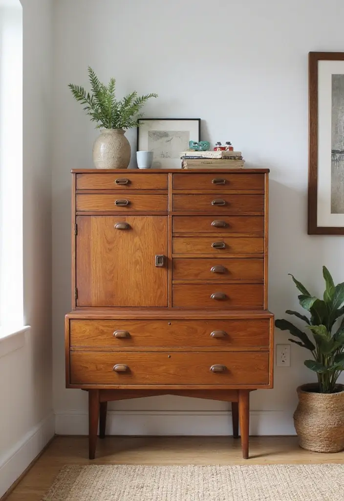 28 Living Room Cabinet Ideas That Add Storage and Style - 21. Chic Apothecary Cabinets
