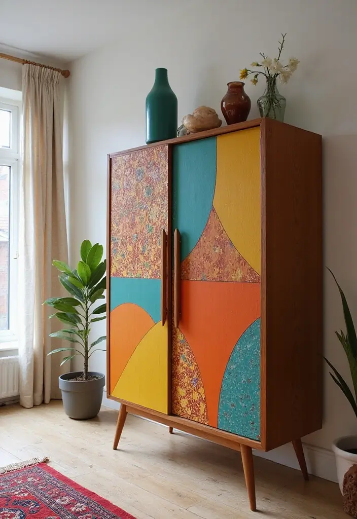 28 Living Room Cabinet Ideas That Add Storage and Style - 23. Cabinet with Personality