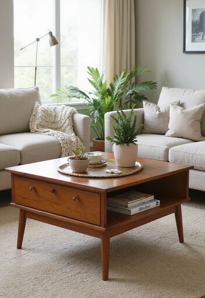 28 Living Room Cabinet Ideas That Add Storage and Style - 4. Multi-Functional Coffee Tables