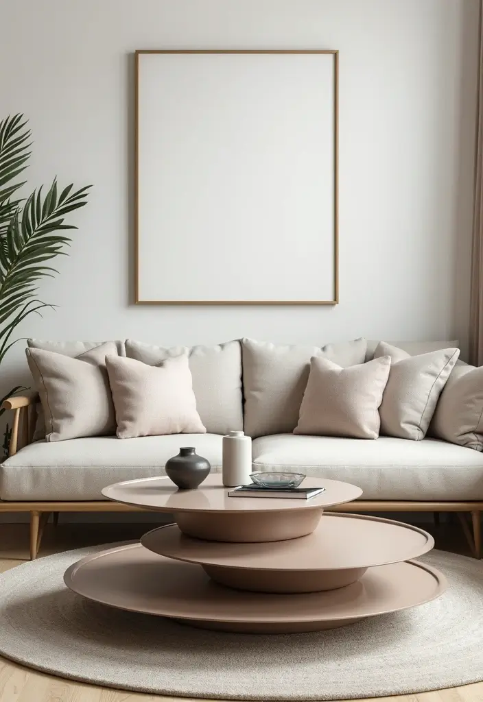 28 Living Room Coffee Table Ideas That Feel Polished and Functional - 24. Elegant Tiered Coffee Table