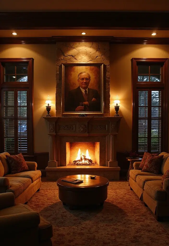 28 Luxury Fireplace Living Room Ideas That Feel Glamorous and Cozy - 18. Layered Lighting Techniques