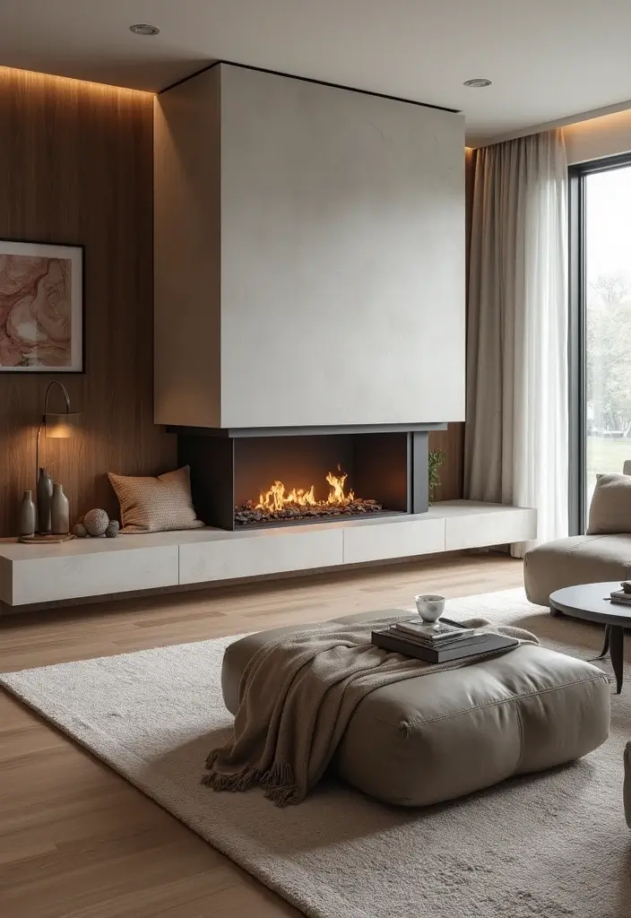 28 Luxury Fireplace Living Room Ideas That Feel Glamorous and Cozy - 6.  Chic Multi-functional Spaces