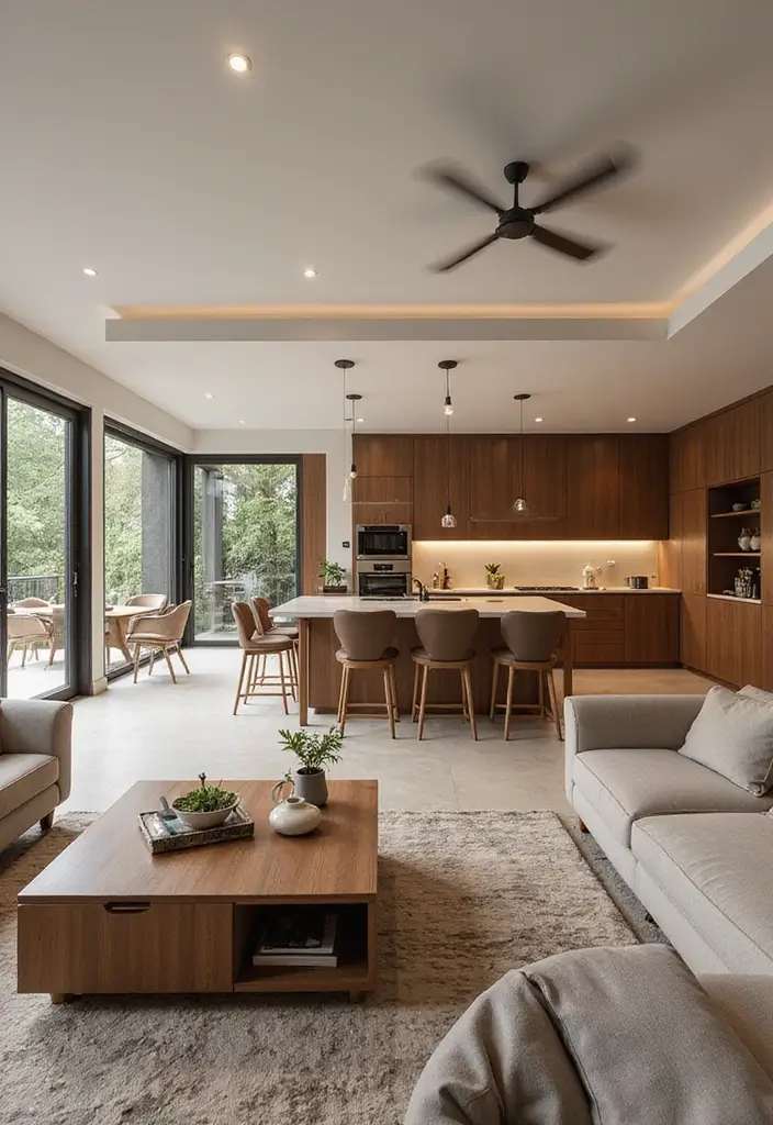 28 Open Kitchen and Living Room Indian Style Ideas That Feel Bright and Welcoming - 10. Multi-functional Furniture