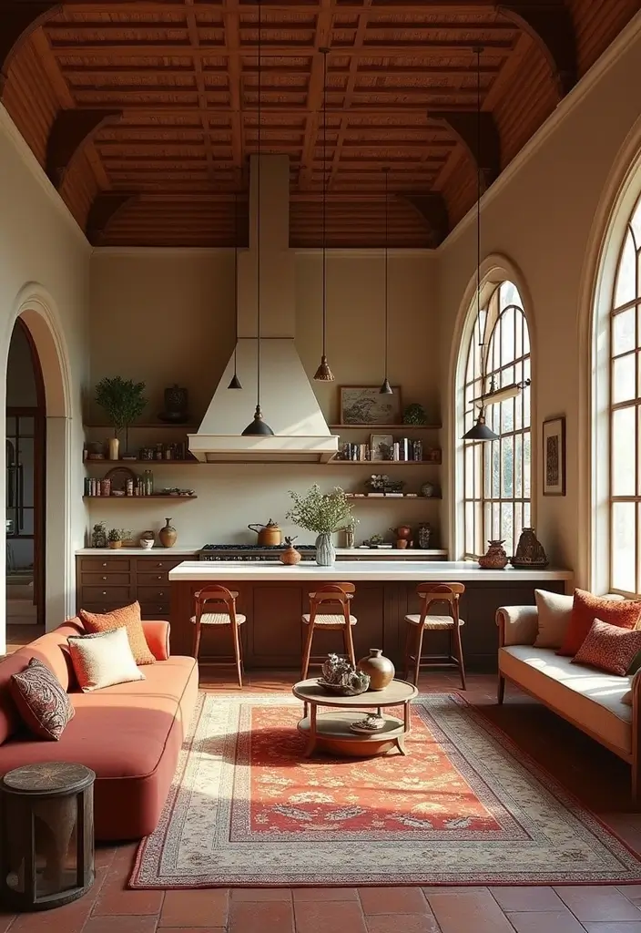 28 Open Kitchen and Living Room Indian Style Ideas That Feel Bright and Welcoming - 18. Cultural Symbolism