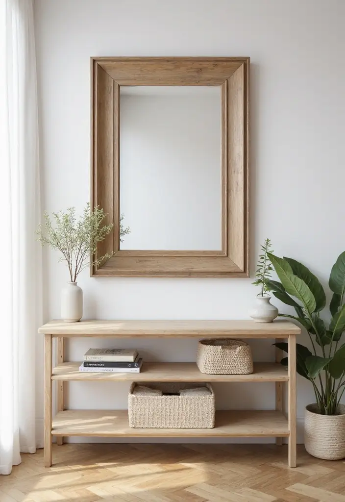 28 Small Living Room Storage Ideas That Keep Things Organized - 14. Use Mirrors for Functionality