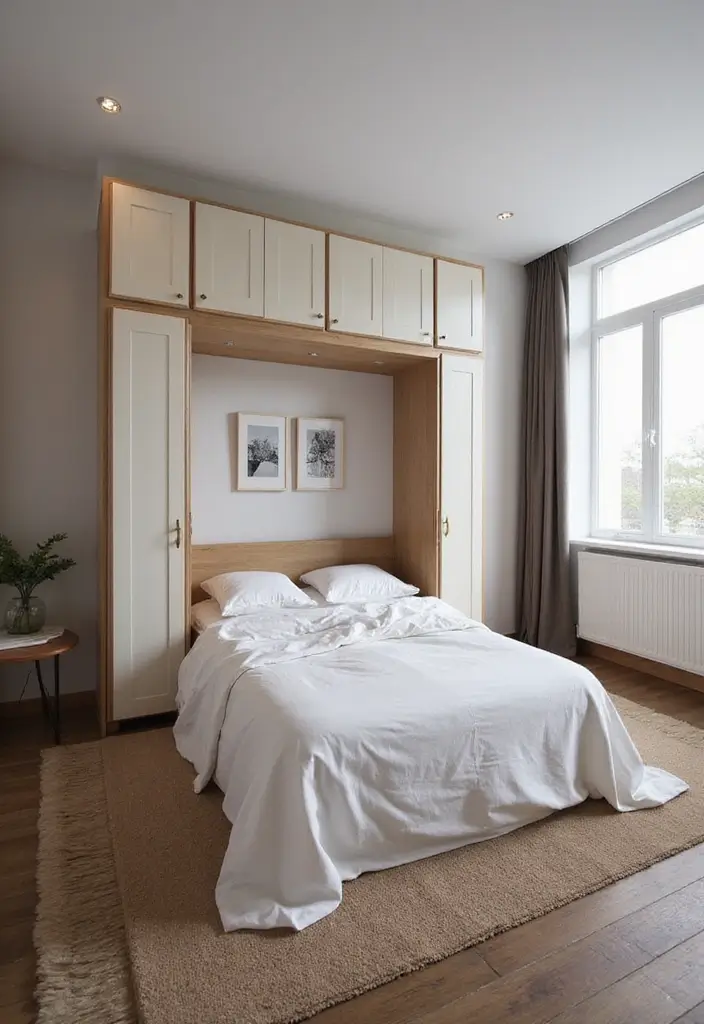 28 Small Living Room Storage Ideas That Keep Things Organized - 25. Use a Murphy Bed