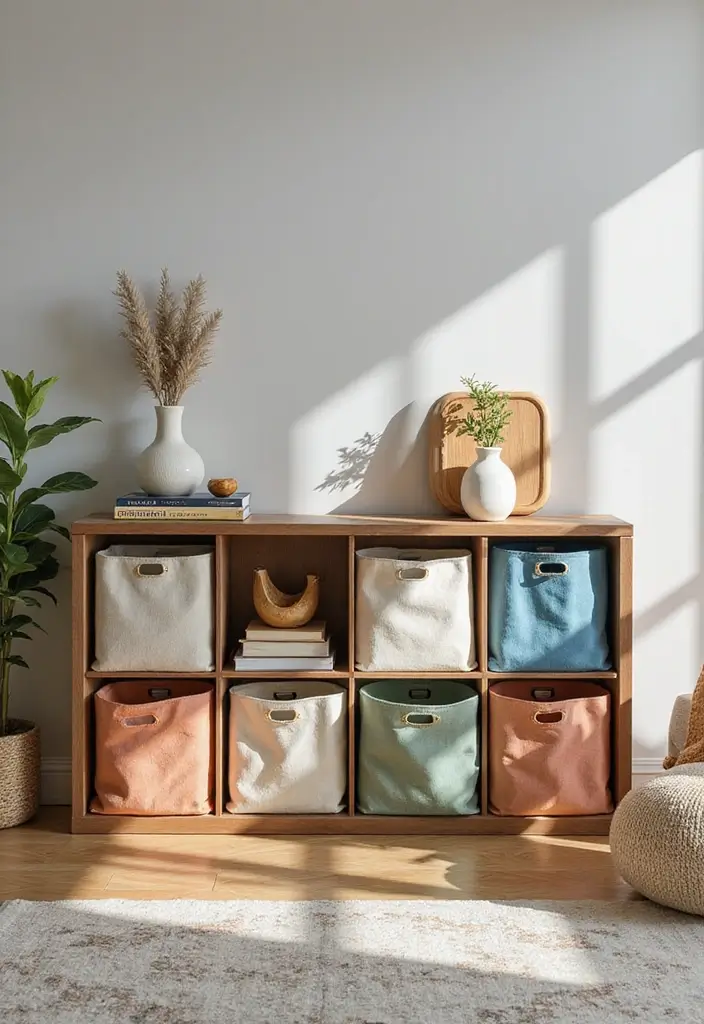 28 Small Living Room Storage Ideas That Keep Things Organized - 7. Cube Storage