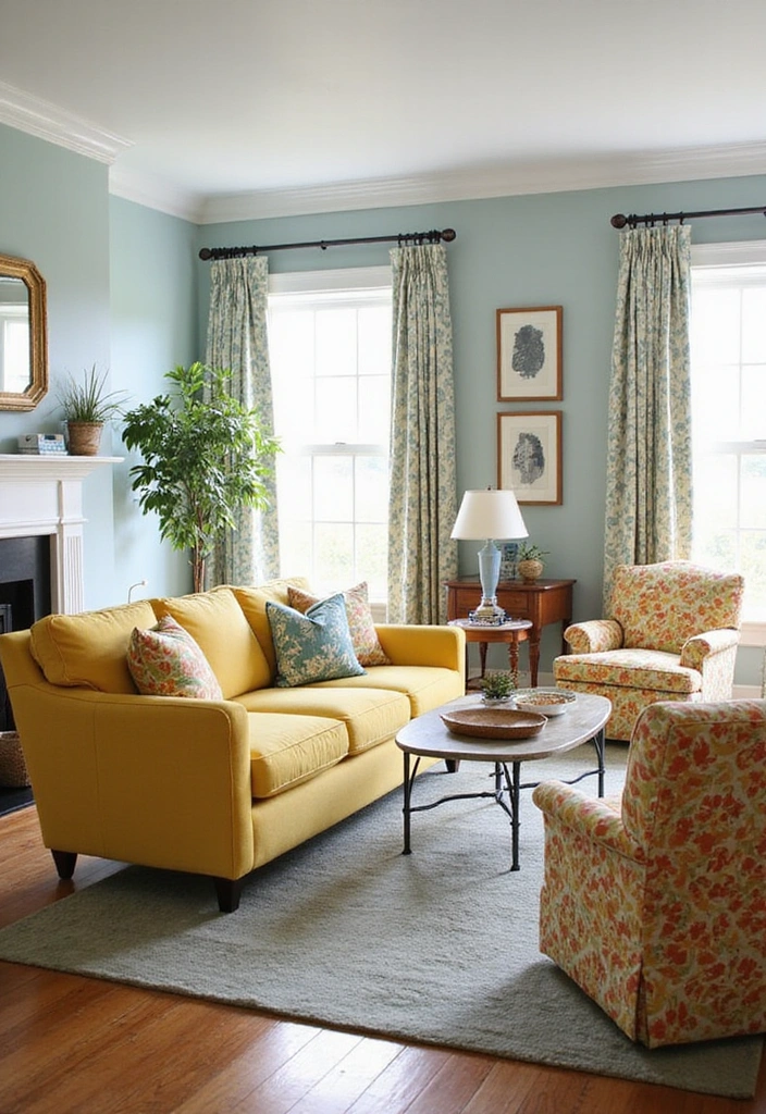 28 Toca Boca House Ideas Coastal Villa Living Room That Feel Sunny and Fun - 1. Brightly Colored Furniture