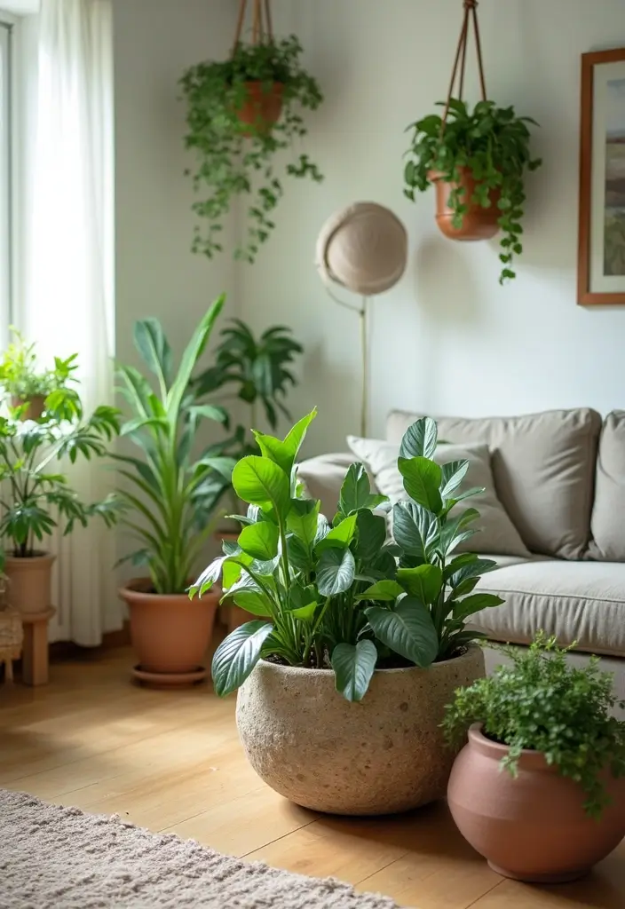 28 Toca Boca House Ideas Coastal Villa Living Room That Feel Sunny and Fun - 27. Artful Plant Displays