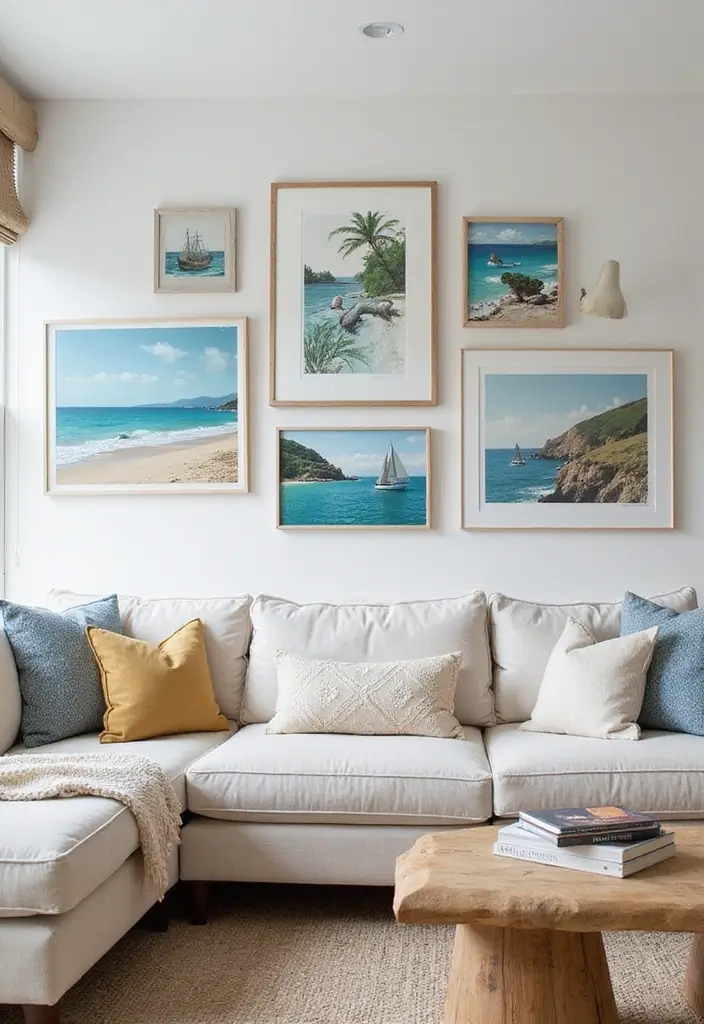28 Toca Boca House Ideas Coastal Villa Living Room That Feel Sunny and Fun - 3. Whimsical Wall Art