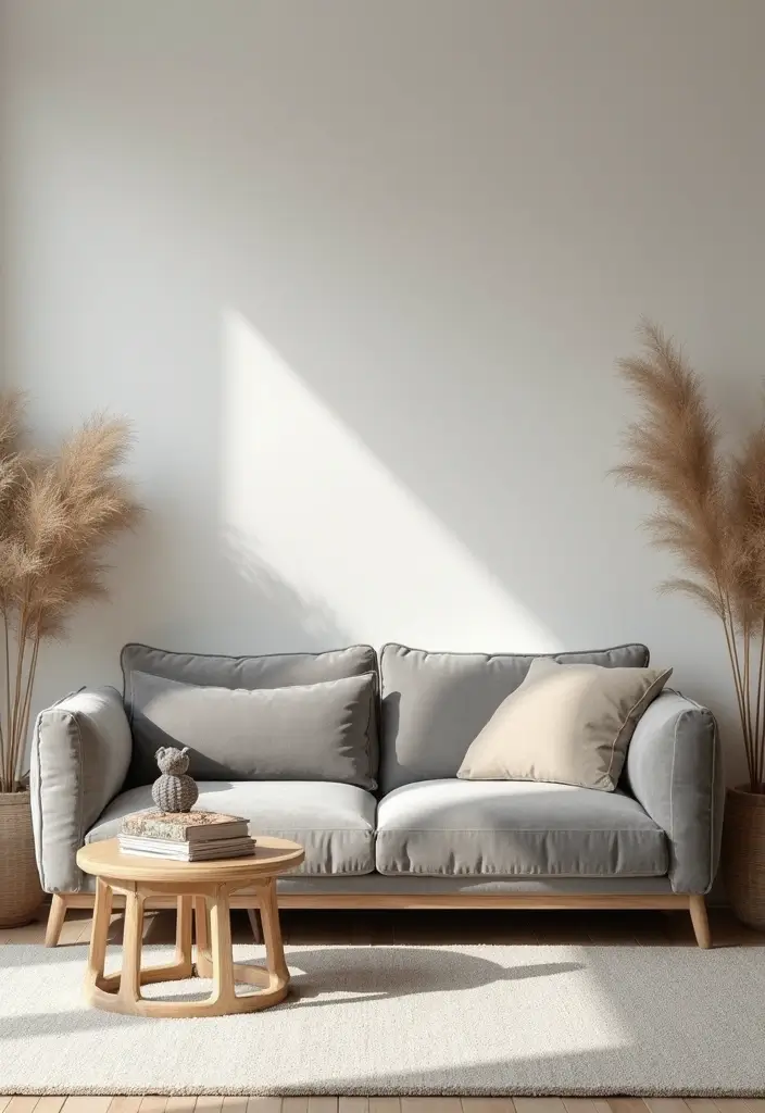 28 Velvet Sofa Living Room Ideas That Add Luxe Texture - 25. Serene and Simple