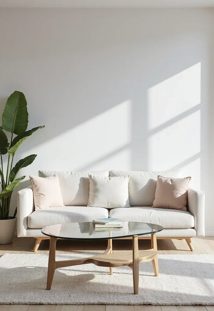 28 White Sofas Living Room Ideas That Feel Modern and Airy - 1. Sleek and Low-Profile